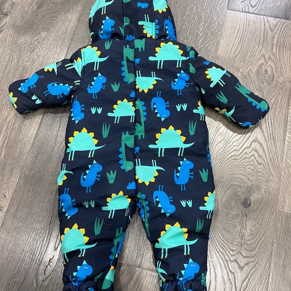 Marks & Spencer Dinosaur Print Kids One Piece Snowsuit - Picture 4 of 7